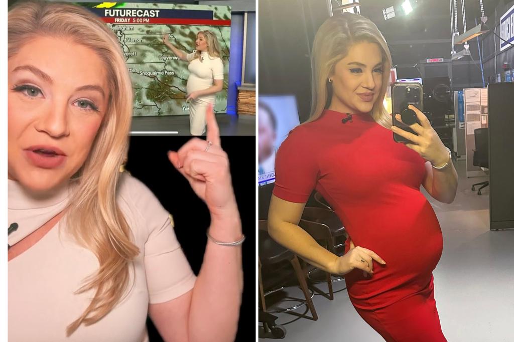 Pregnant Seattle meteorologist Claire Anderson blasts viewer who shamed her for her fancy dress: 'Distracts you from your presentation'